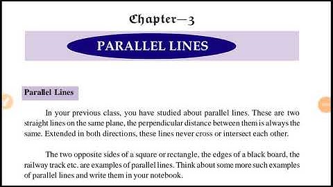 Class -8, chapter -3, parallel lines,  part -1