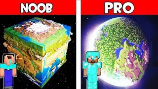 Minecraft NOOB vs PRO : PLANET IN MINECRAFT! Animation