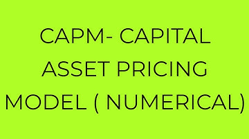 CAPITAL ASSET PRICING MODEL CAPM