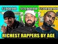 RICHEST RAPPERS BY AGE 2020 ( 13 - 55 )