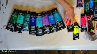 Unboxing Liquitex Basics Paint from Blick Art  then Mixing and Pouring - Video 11 screenshot 5