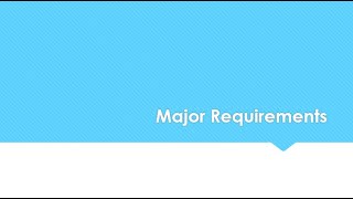 Global Health Major Requirements