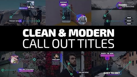 Clean & Modern Call Out Titles Premiere Pro Templates