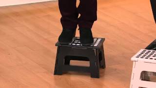 Kikkerland Set of 2 Easy-Fold and Easy-Store Step Stools with Diana Urbine