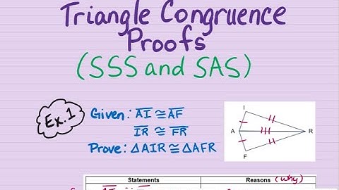 Bewijzen van driehoekscongruentie (SSS & SAS)