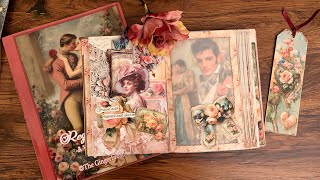 ASMR Romantic Journal Regency Rose Collaging with Me Scrap Paper Idea | @thegingerbreadprints screenshot 4