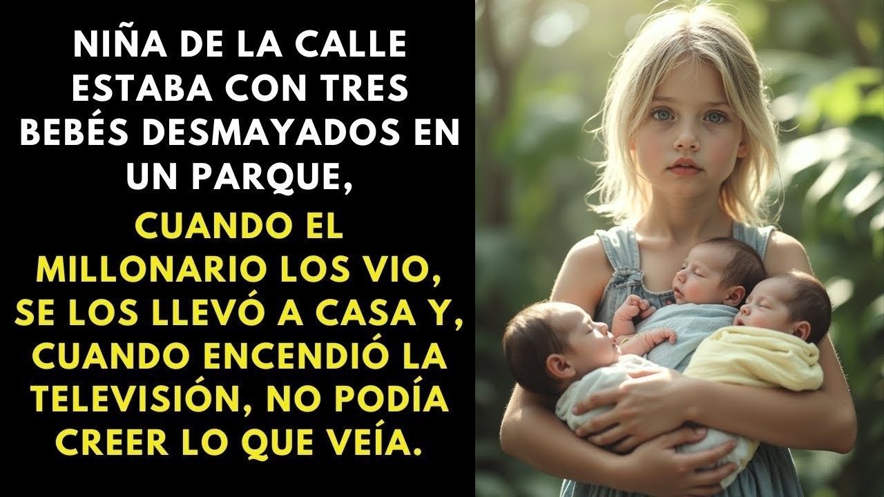 NIÑA DE LA CALLE HALLADA CON TRES BEBÉS EN UN PARQUE. LO QUE VIO EL MILLONARIO EN LA TV IMPACTA.