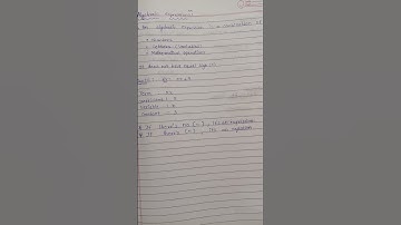 ALGEBRAIC EXPRESSIONS