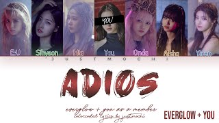 Everglow 에버글로우   Adios 7 Members Ver. Color Coded Lyrics Engromhan가사