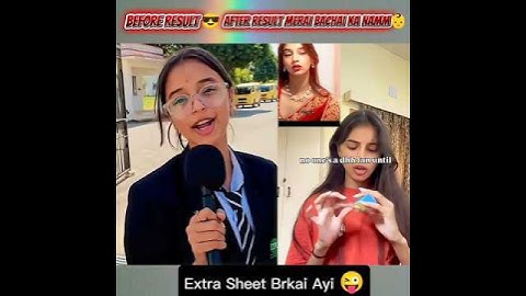 Extra Sheet Brkai Ayi cbse board English paper Viral Girl After Exam Vs After Result#cbse#shorts#fyp