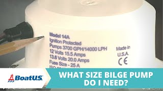 What Size Bilge Pump Do I Need On My Boat? | BoatUS