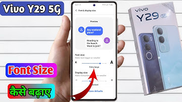 vivo y29 5g font size setting kaise kare | how to set font size in vivo y29 5g