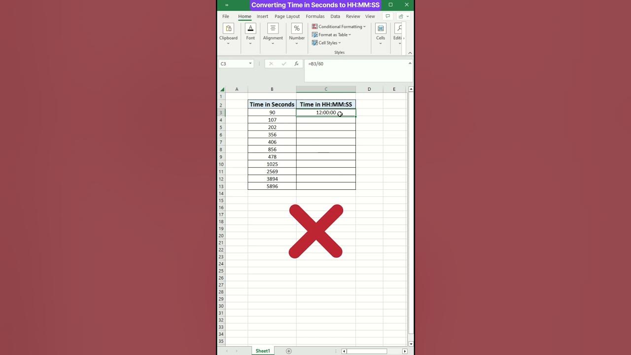 converting-time-seconds-to-time-format-hh-mm-ss-in-excel-shorts