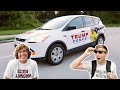 Surprising Biden Supporter with Trump Car!