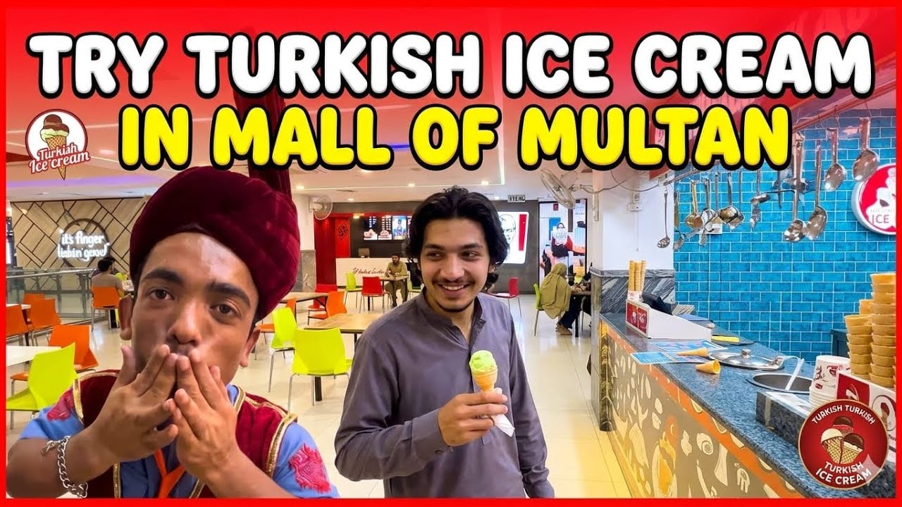 Try Turkish Ice-cream in Mall of Multan|Ice-cream Waly ne dil jeet Lia🥹❤️#viral #vlog #subscribe 