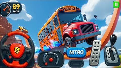 Crazy Bus Mega Ramp Impossible Racing Bus Stunts Impossible Tracks Android Gameplay Video P-06