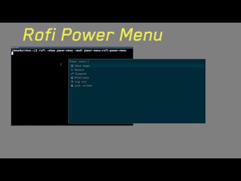 Arch Linux Rofi Power Menu Setup step by step guide 100% working