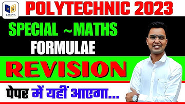 Polytechnic Mathematics All Formulae by Er.Ashok Sir | Polytechnic Maths ormulae by Raceva Academy