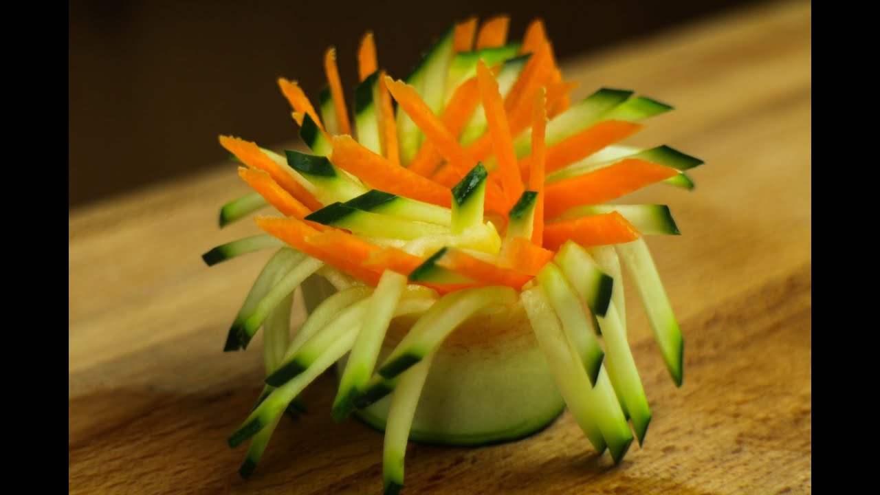 How To Make Pinwheel Vegetable Garnish | How To Make Sushi