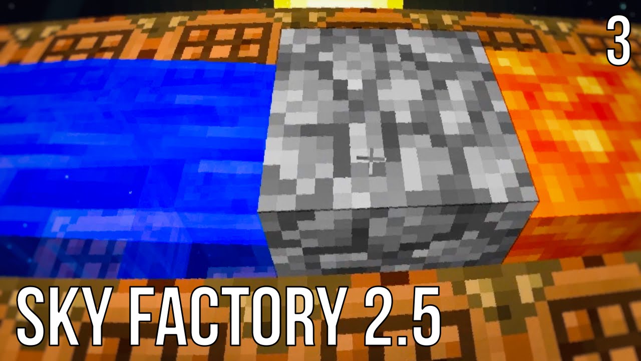 COBBLESTONE GENERATOR | SKY FACTORY 2.5 | EPISODE 3 - YouTube