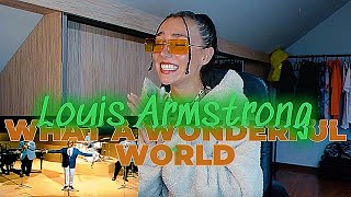 Polish Girl FIRST TIME HEARING Louis Armstrong - What A Wonderful World Reaction and Review
