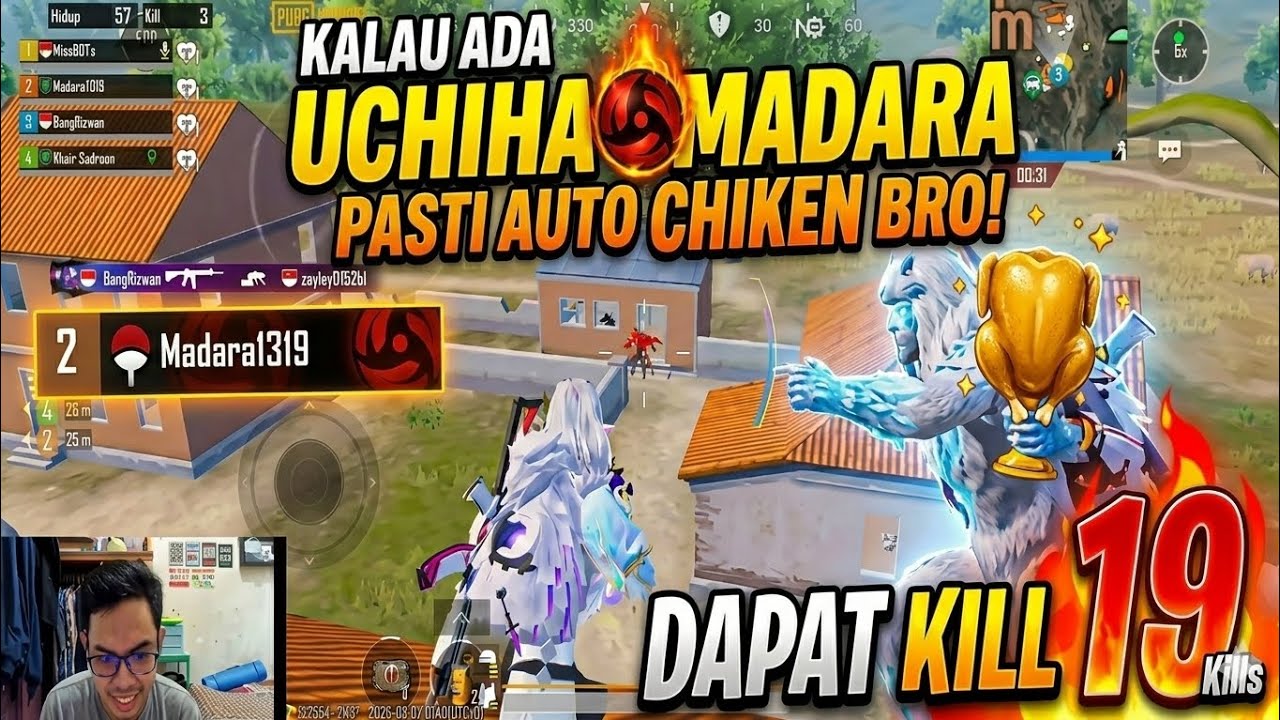 Ketemu random dengan nickname Madara langsung auto Chiken - PUBG MOBILE 
