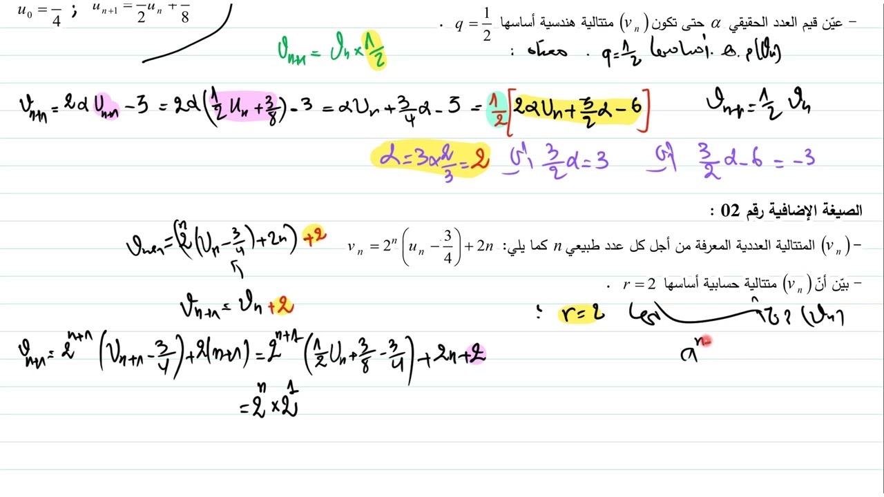 تصحيح التمرين التحضيري رقم 02 لبكالوريا 2022، تمثيل الحدود على محور الفواصل