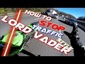 Motorcycle Stops Traffic on Highway...