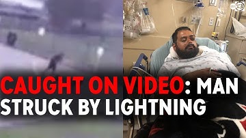 Man collapses instantly in lightning strike