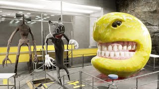 Real Pacman and Siren Head  [Horror Short Film]