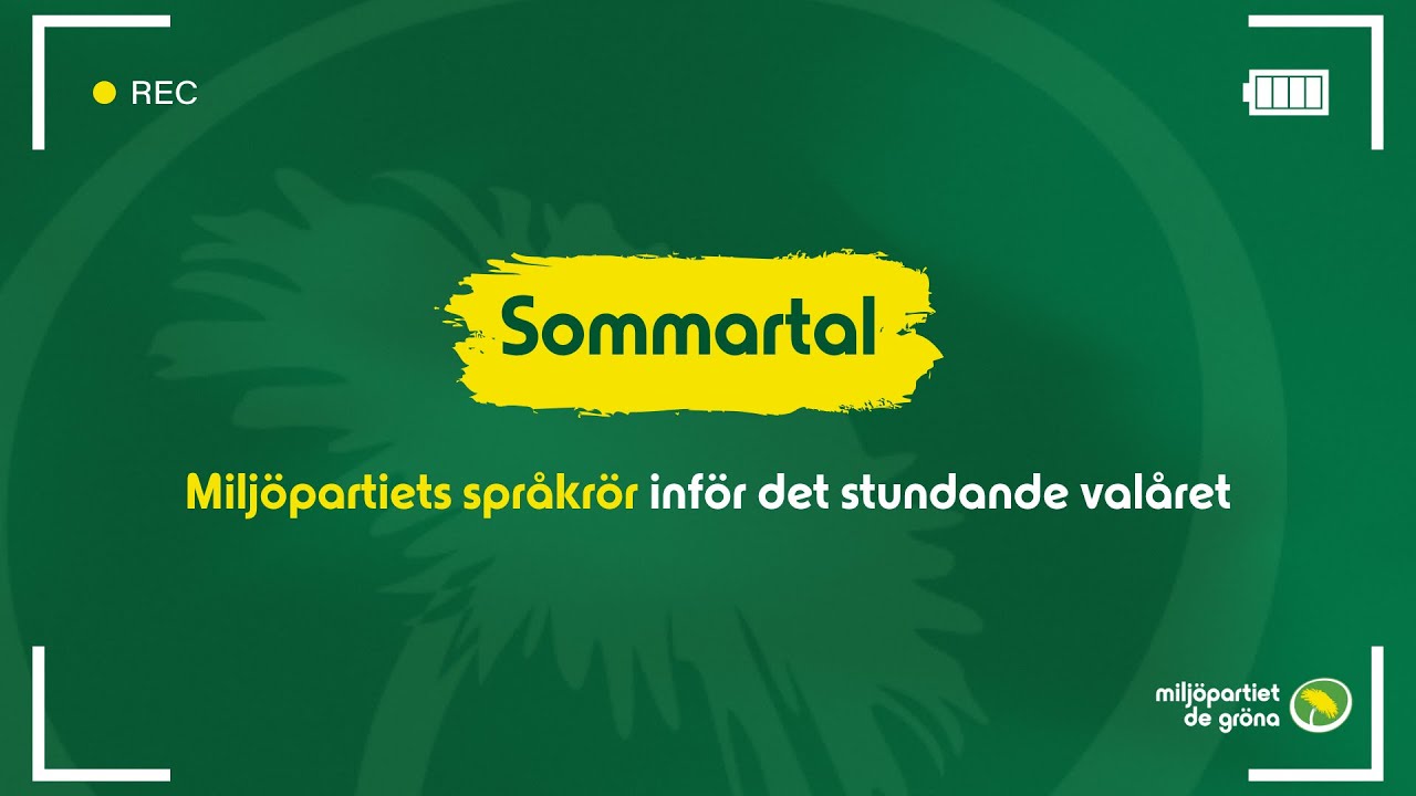 Miljöpartiets språkrör sommartal 2025