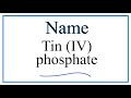 Tin(IV) Phosphate and Polyatomic Ions