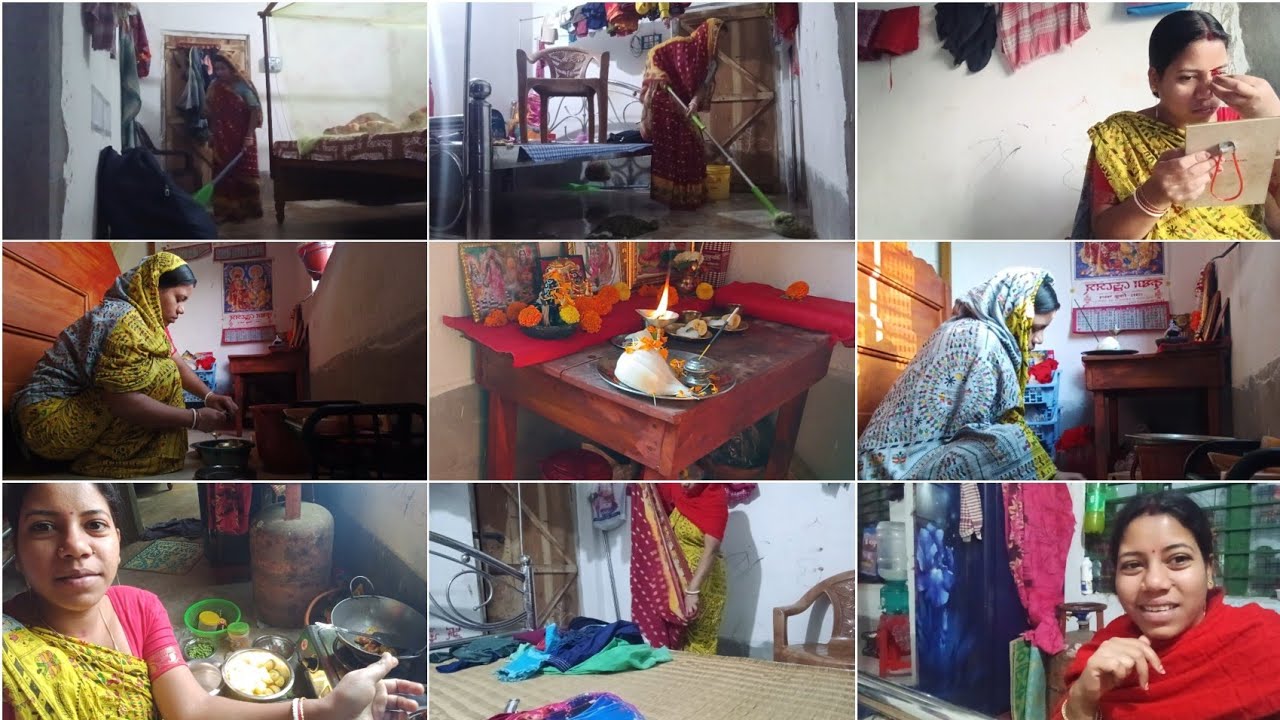 🌄আজকে একাদশী ব্রতের পারন করবো তাই॥ভোর ভোর উঠে ঘরের কাজকর্ম সেরে নিলাম ॥✅