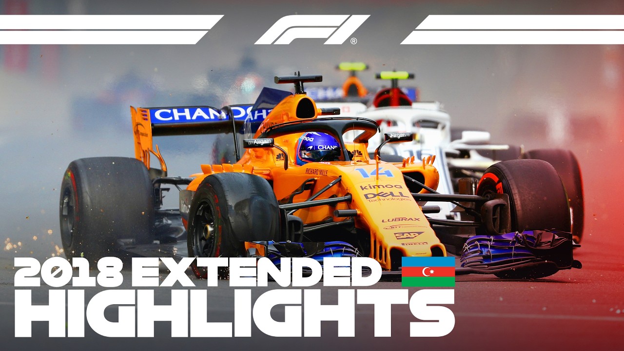 Cars with two wheels, team mates fighting to the bitter end, and a whole lot of carbon fibre. The 2018 Azerbaijan Grand Prix had it all - enjoy 20 minutes of action from our third trip to Baku!For more F1® videos, visit: https://www.Formula1.comVisit our store: https://f1store.formula1.com/Follow F1®:https://www.instagram.com/F1https://www.facebook.com/Formula1/https://www.twitter.com/F1https://www.twitch.tv/formula1https://www.tiktok.com/@f1#F1 #AzerbaijanGP