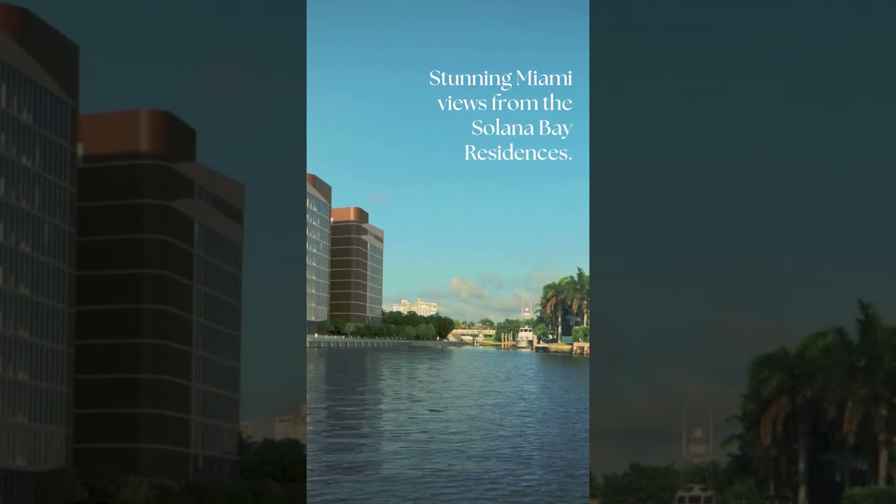 Stunning Miami views from the Solana Bay Residences. #waterfrontrealestate  #miamicondos - YouTube