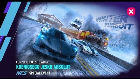 NFS No Limits | Winter Persuit | Koenigsegg Jesko Absolut | 128 gold spent | Day 4 The Mountains