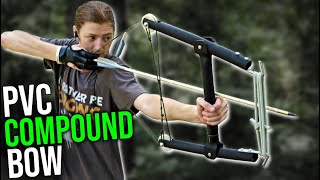 PVC Compound SLINGSHOT Bow!! SUPER EASY BUILD (StrayHydraBlade Collab)