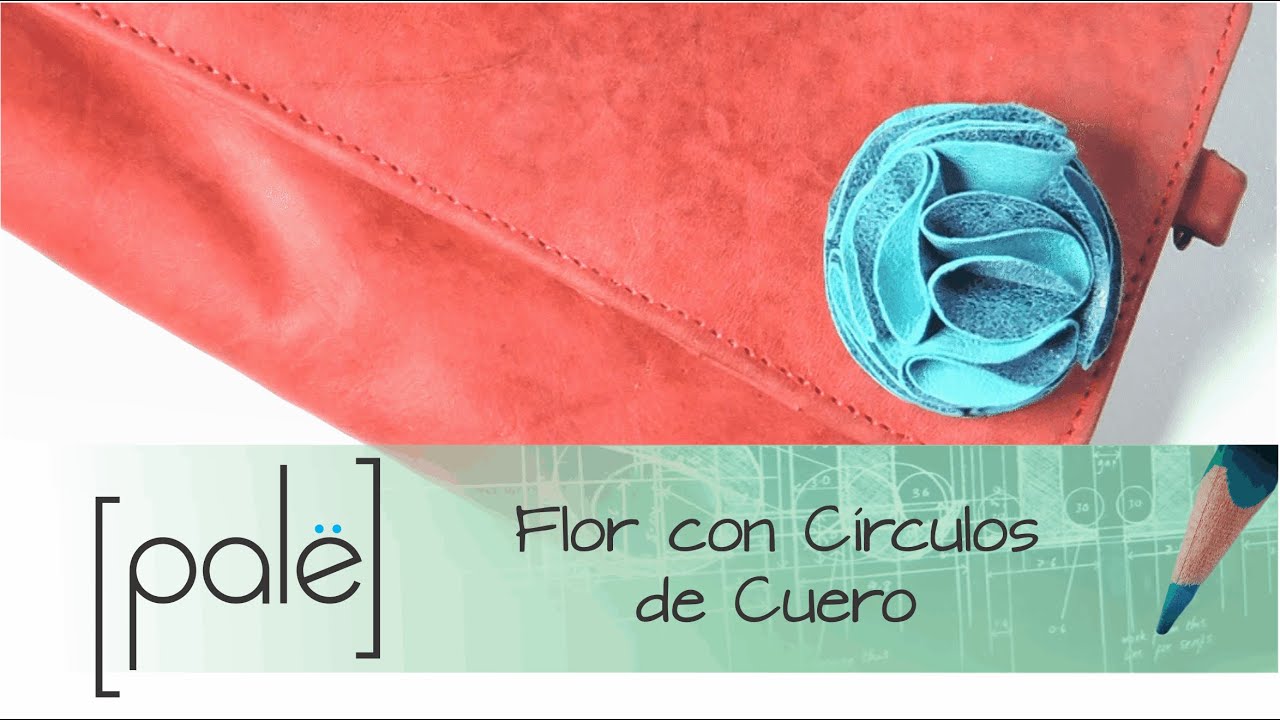 Flor con círculos en cuero