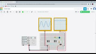 Circuit Design AC to DC voltage using tinkercad