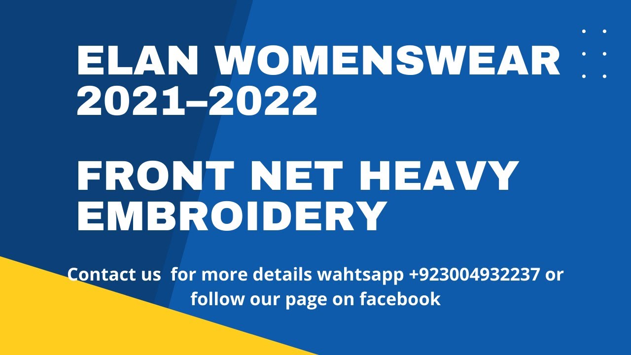Elan Women wears 2022/Front net heavy embroidery
