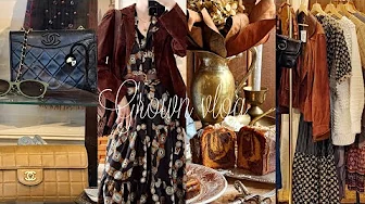 Vintage Shopping in Tokyo🤎Getting ready for Autumn🍂 Fall Outfit Ideas, Home Cafe,  vlog