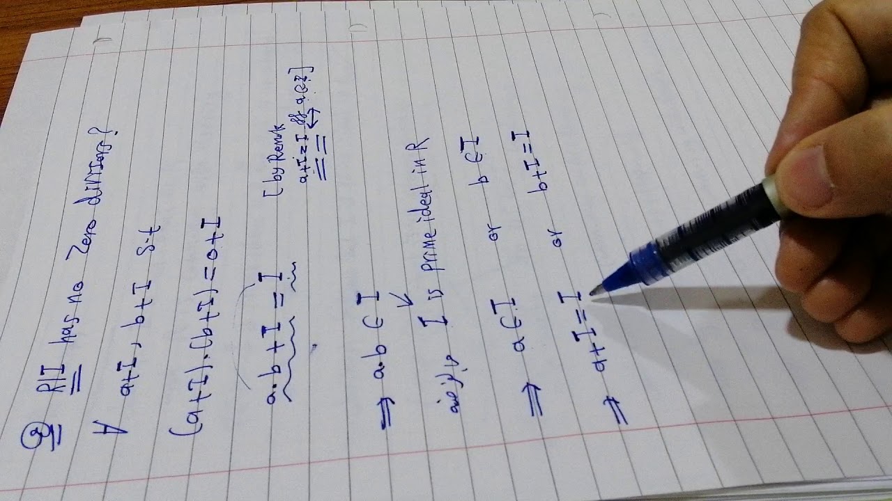 جبر الحلقات (برهان نظرية (٢-١٧)).. ونتيجتها..