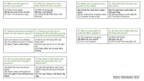 TOEIC Listening 2023 Part 2 có đáp án chi tiết #2