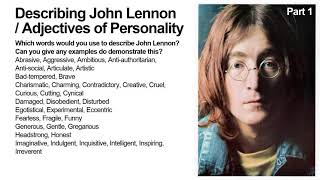 726. Describing John Lennon / Adjectives of Personality A-I (with Antony Rotunno) screenshot 2