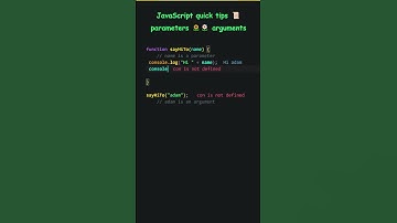 JavaScript quick tips 📜 parameters 🌻🌼 arguments | JavaScript functions