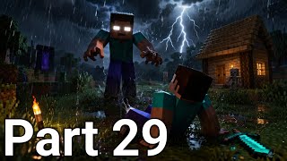 Minecraft Invincible creature Herobrine Tried to kill me | gameplay walkthrough | part 29. #fyp