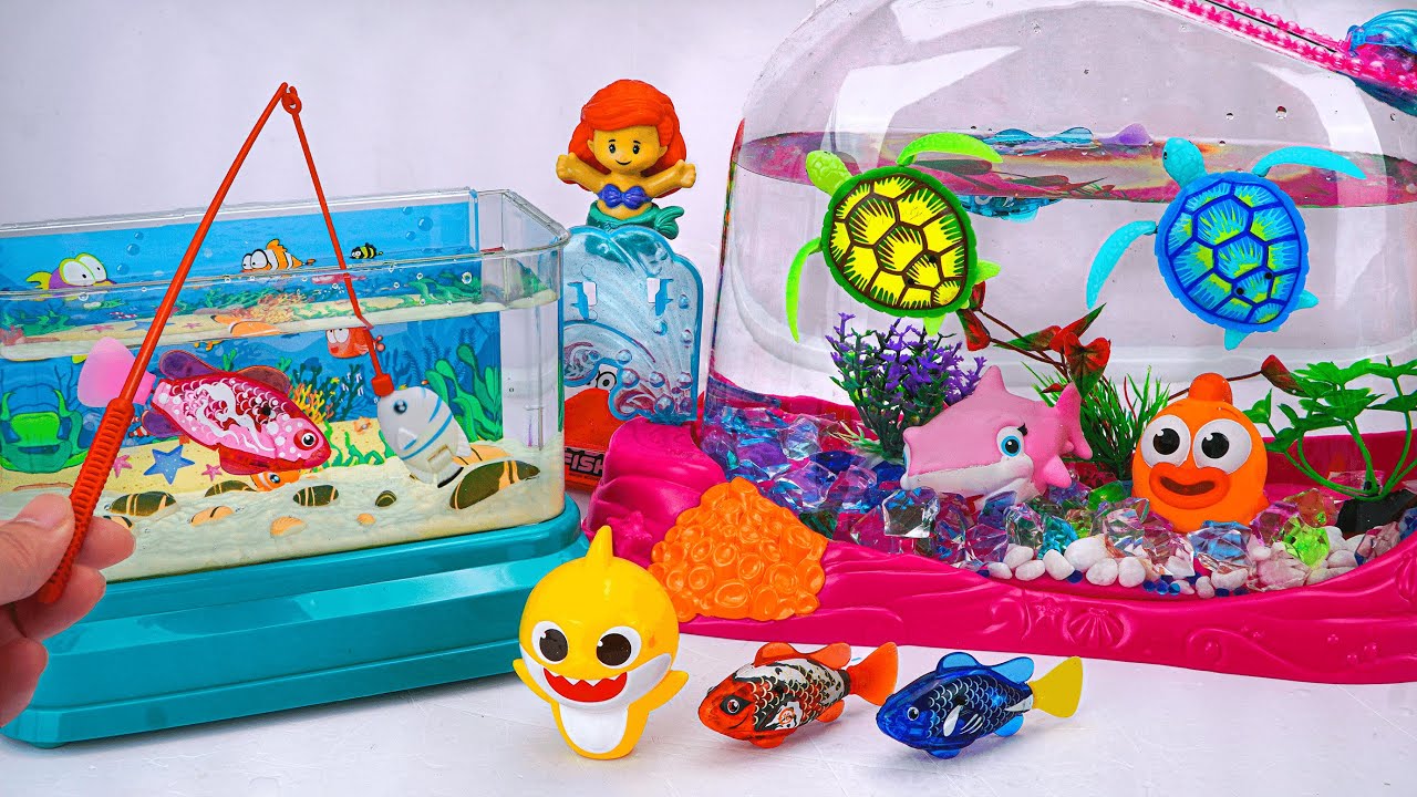 [toy asmr] Robo Fish Aquarium & Diver Playset ASMR Satisfying with Unboxing No Talking Review Toys