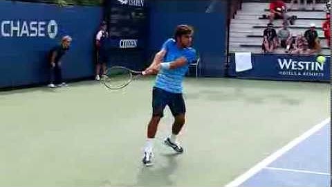 Frederico Ferreira Silva - US Open juniors 2013 - Slow motion video