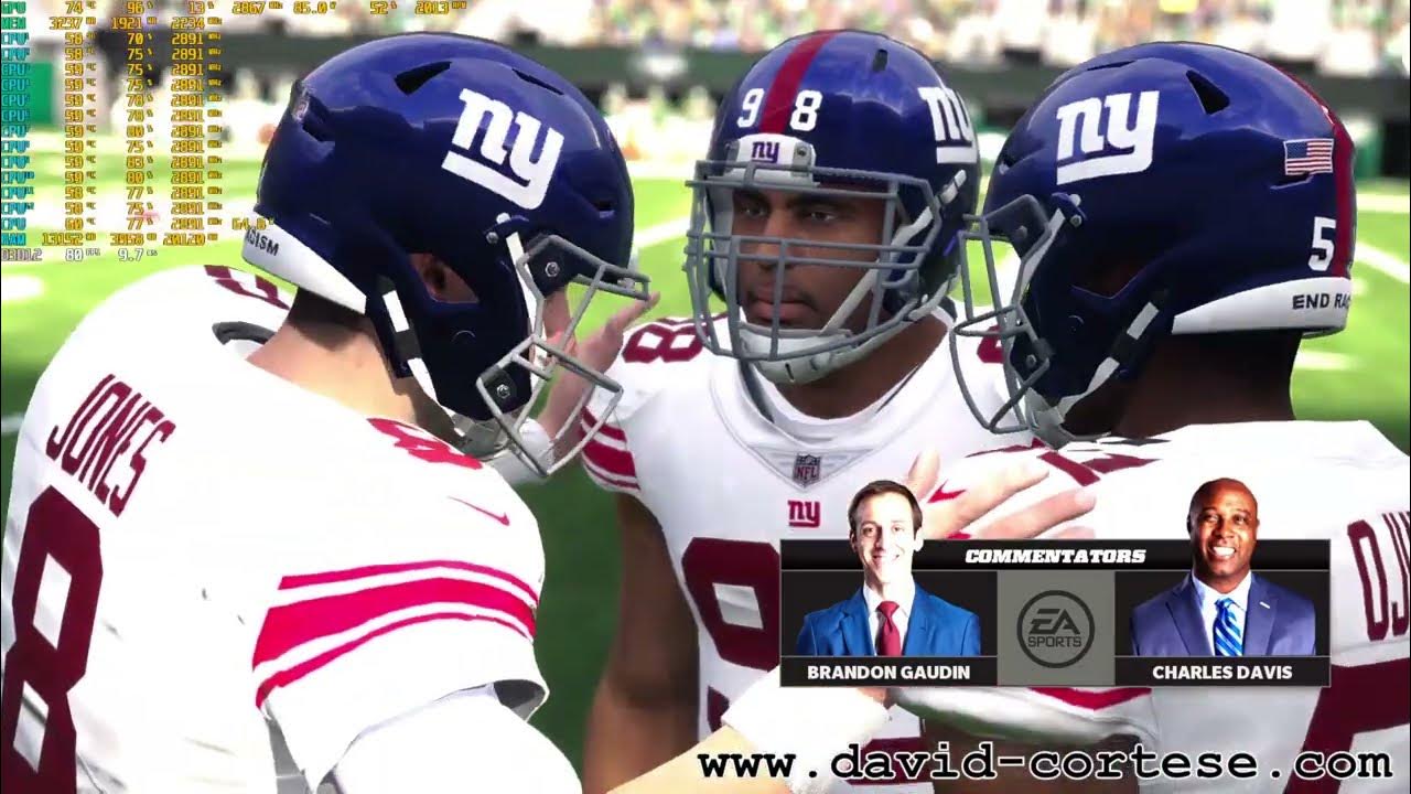 Madden NFL 22 NYG vs NYJ CPU vs CPU Intel Core i5 11400 AMD