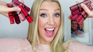 NEW CRUSHED LIQUID LIP SWATCHES - 14 shade try on